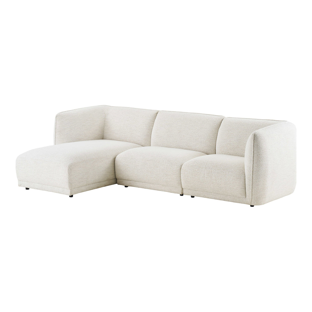 House Nordic Noor vänstervänd loungesoffa i offwhite tyg