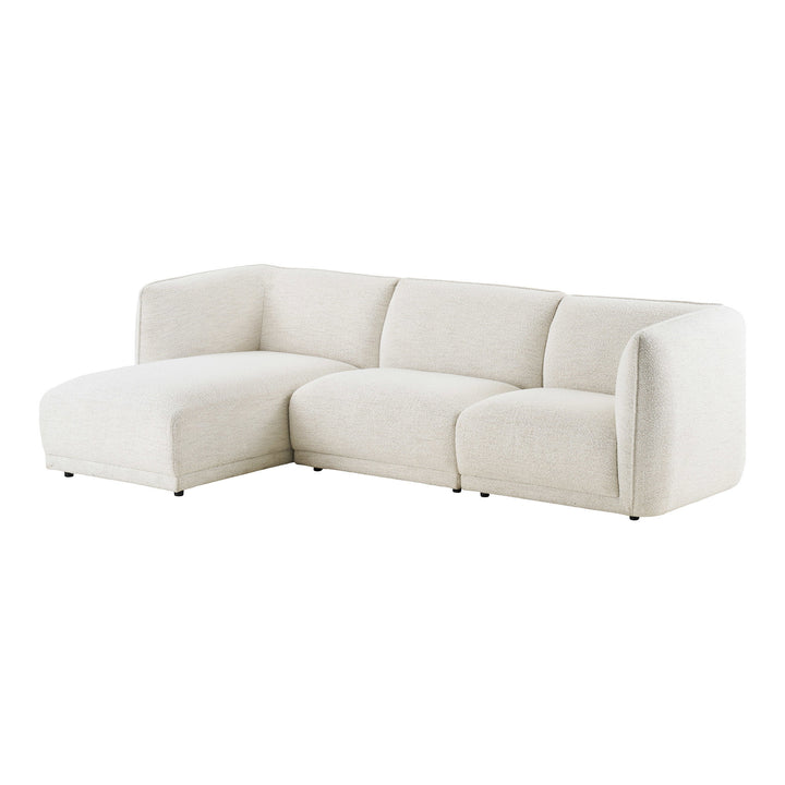 House Nordic Noor vänstervänd loungesoffa i offwhite tyg