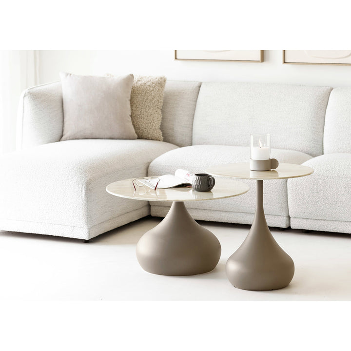 House Nordic Noor vänstervänd loungesoffa i offwhite tyg