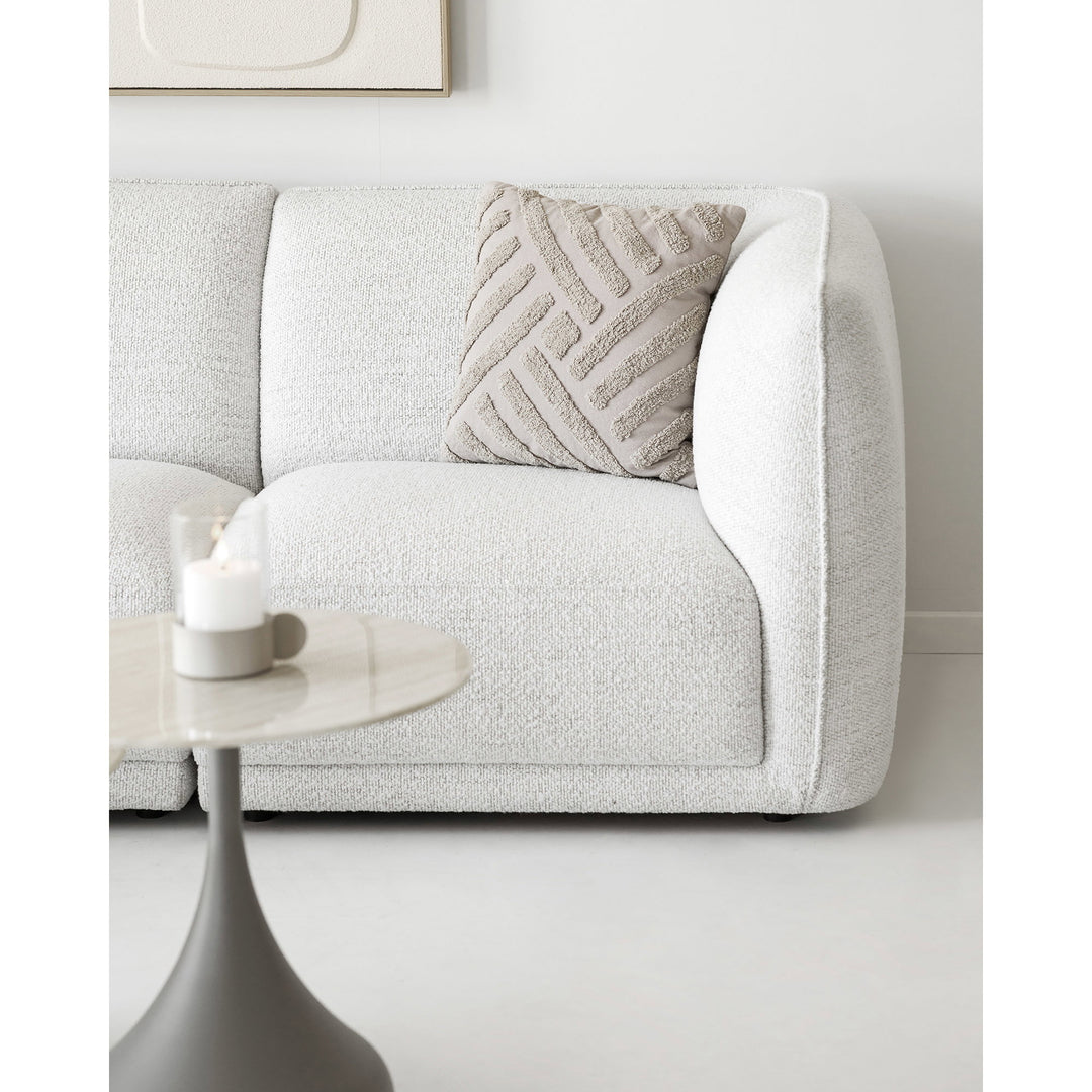 House Nordic Noor vänstervänd loungesoffa i offwhite tyg