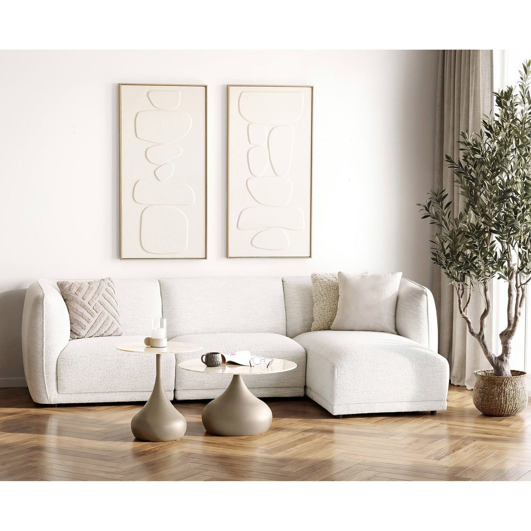 House Nordic Noor loungesoffa högervänd off-white