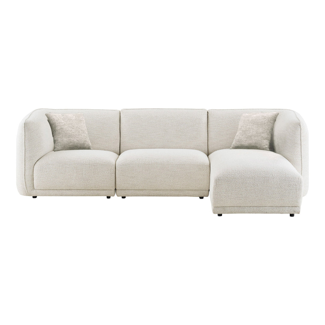 House Nordic Noor loungesoffa högervänd off-white