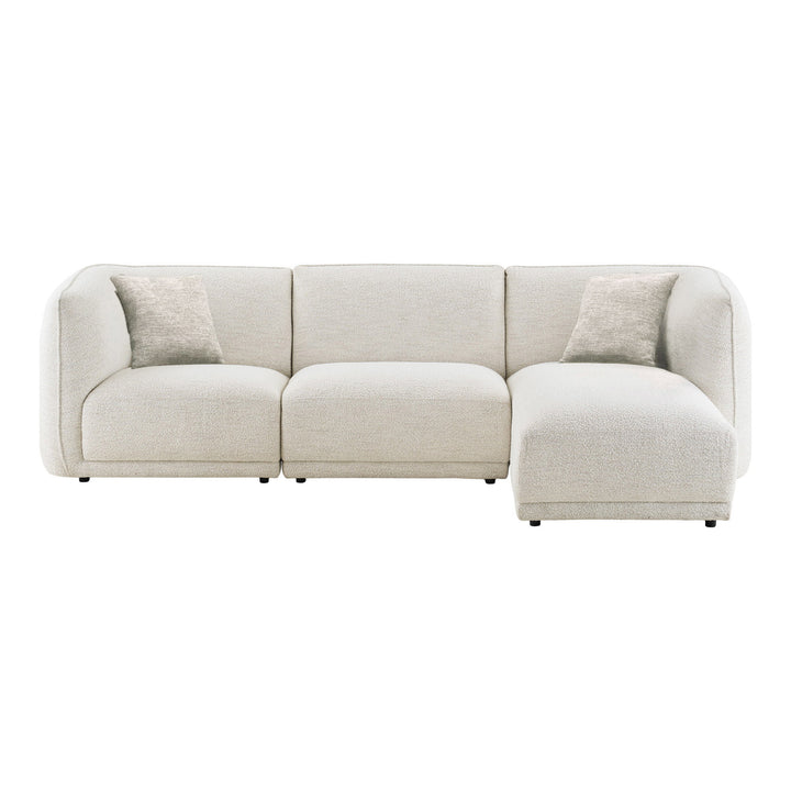 House Nordic Noor loungesoffa högervänd off-white