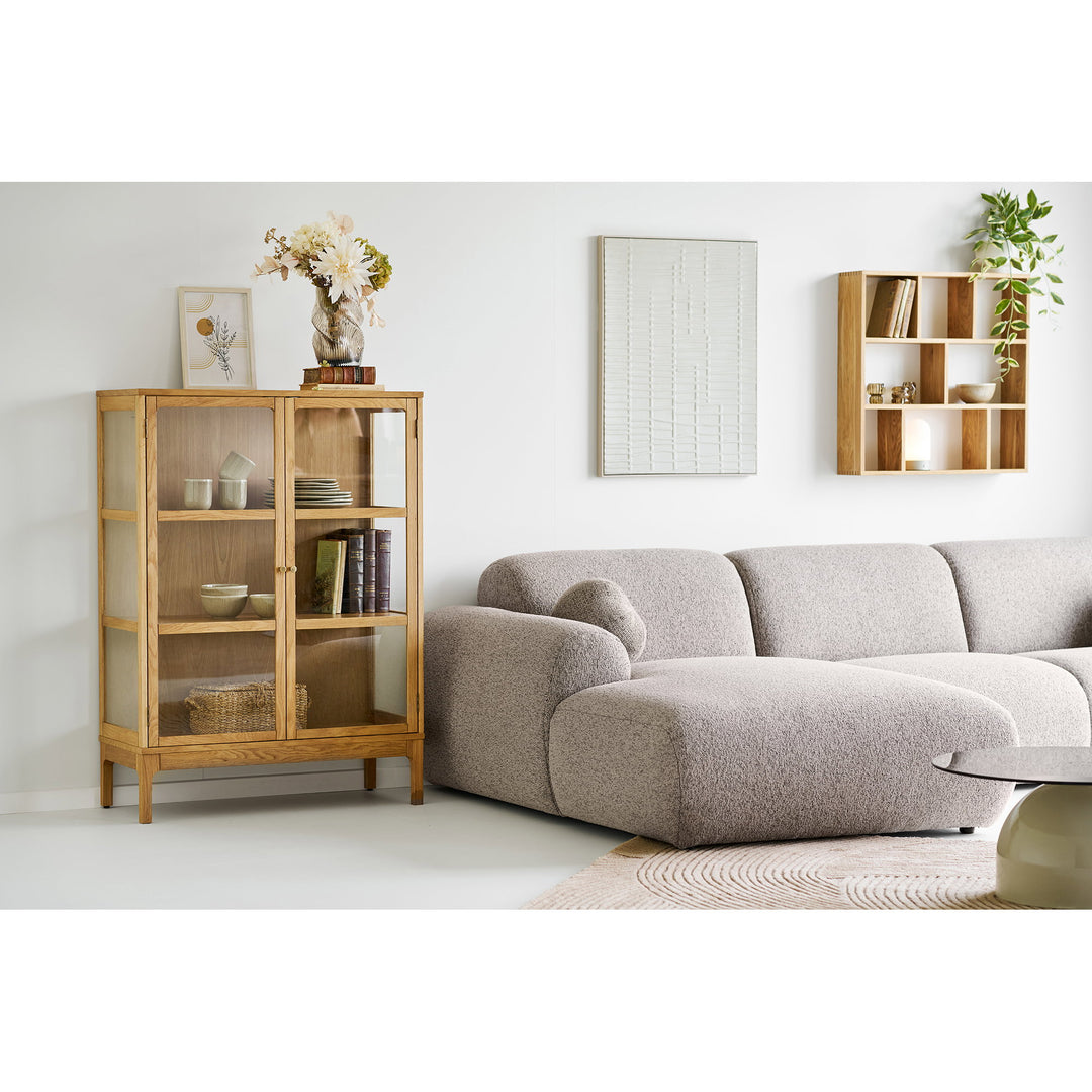 House Nordic Clyde vänstervänd loungesoffa i stengrått utförande