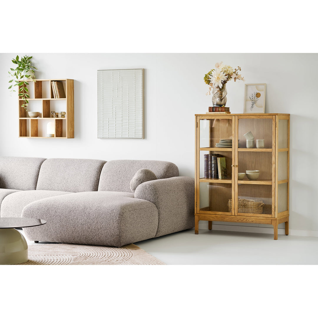 House Nordic Clyde högervänd loungesoffa i stengrått utförande