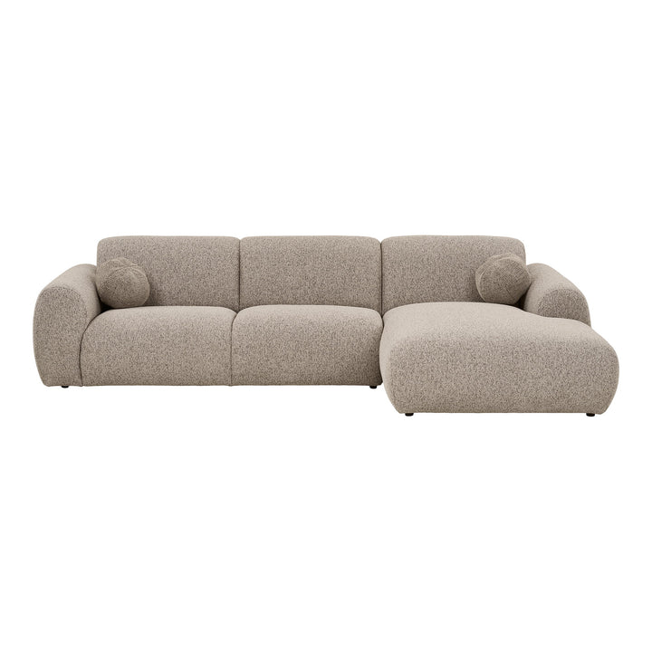 House Nordic Clyde högervänd loungesoffa i stengrått utförande