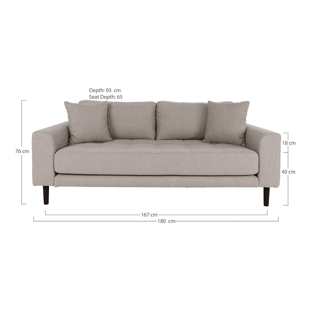 House Nordic Lido 2,5-sitssoffa gråbeige