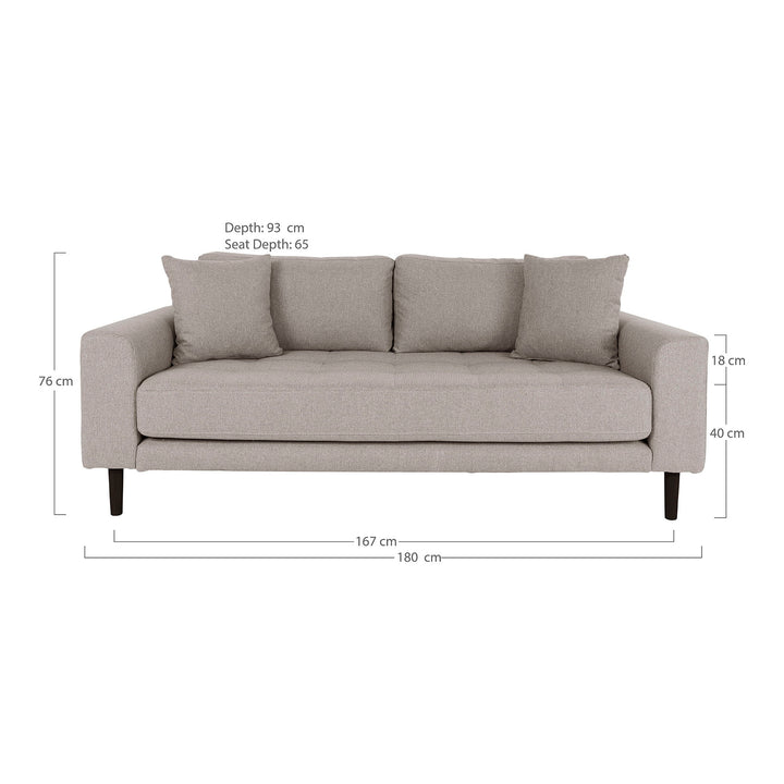 House Nordic Lido 2,5-sitssoffa gråbeige