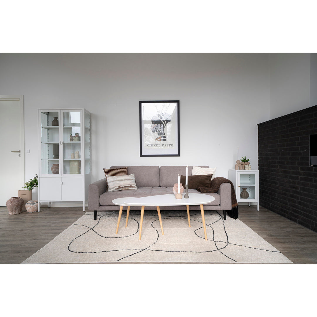House Nordic Lido 3-sitssoffa Stone – snett framifrån – HOU-1301447