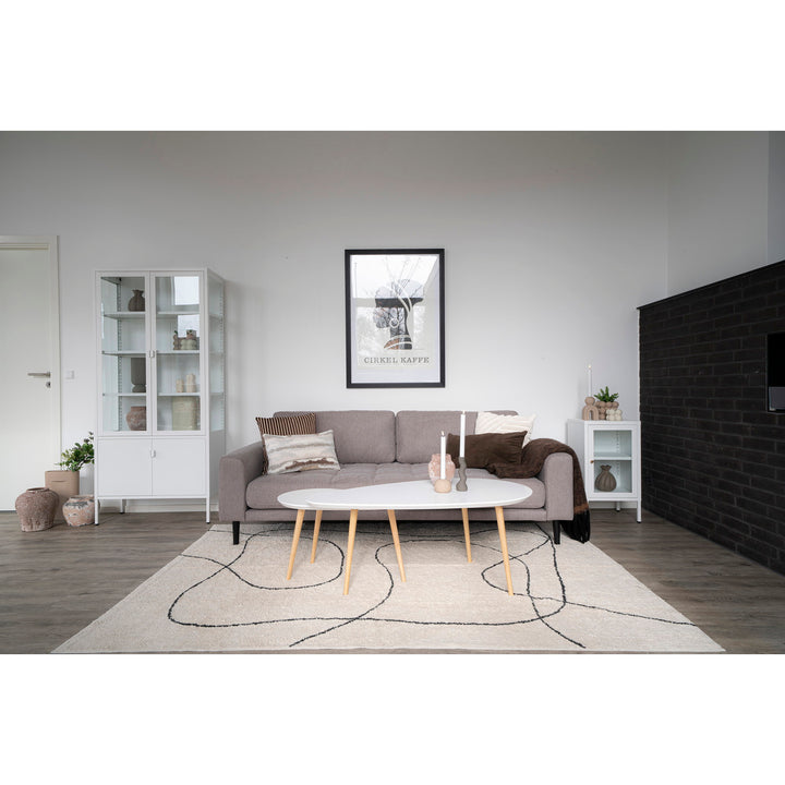 House Nordic Lido 3-sitssoffa Stone – snett framifrån – HOU-1301447