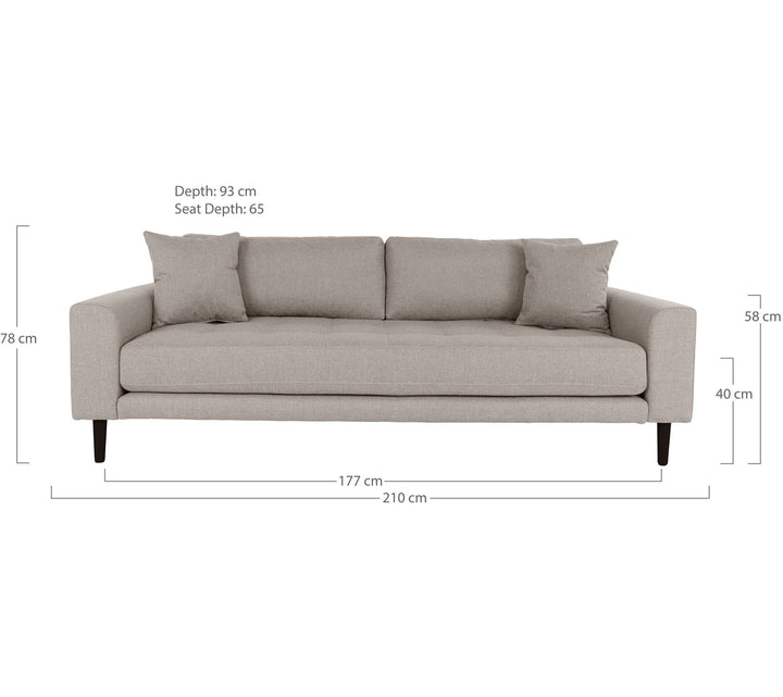 House Nordic Lido 3-sitssoffa Stone – miljöbild – HOU-1301447