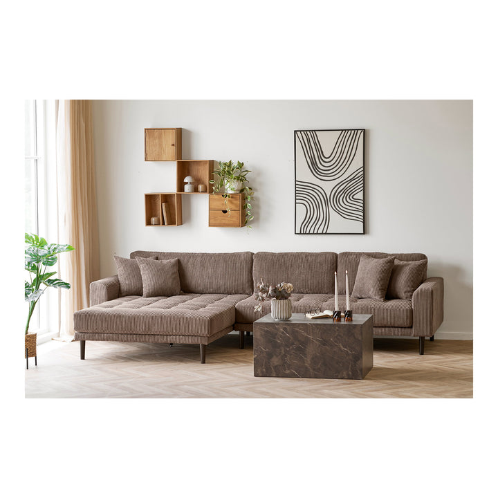 House Nordic Lido loungesoffa, vänster i brun manchester