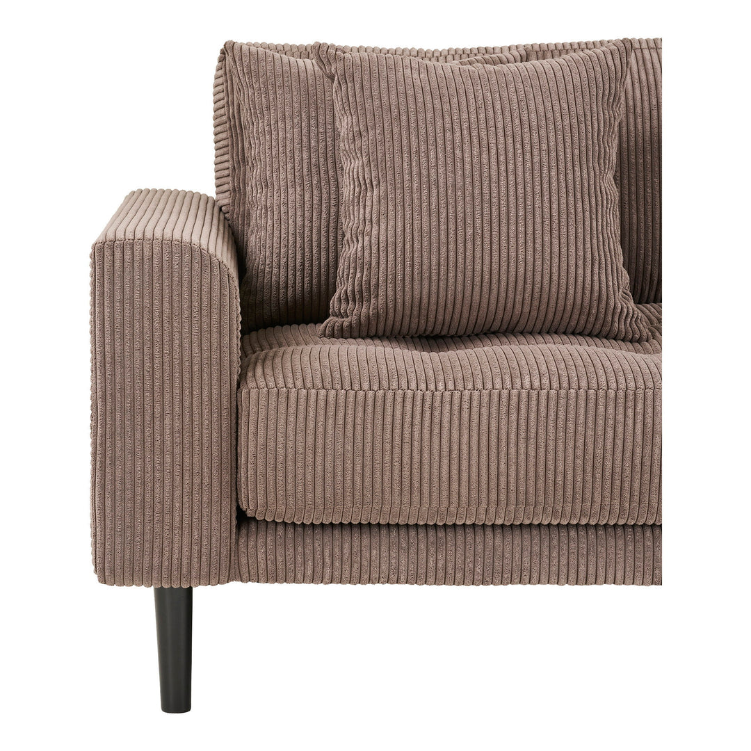 House Nordic Lido loungesoffa, höger i brun manchester