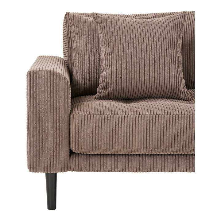 House Nordic Lido loungesoffa, höger i brun manchester