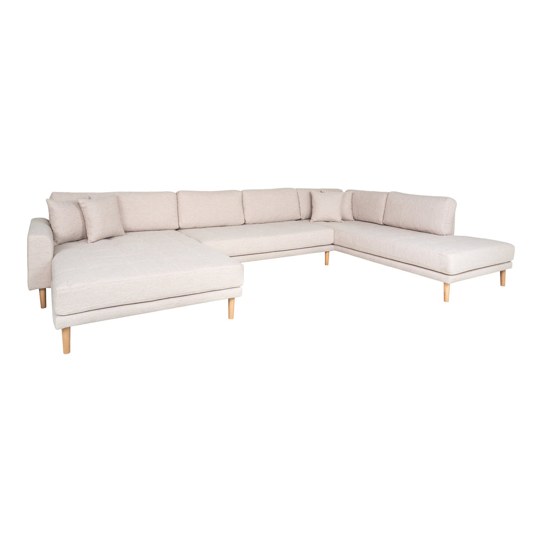 House Nordic Lido U-soffa sand – vänstervänd, detaljbild SKU HOU-1301707