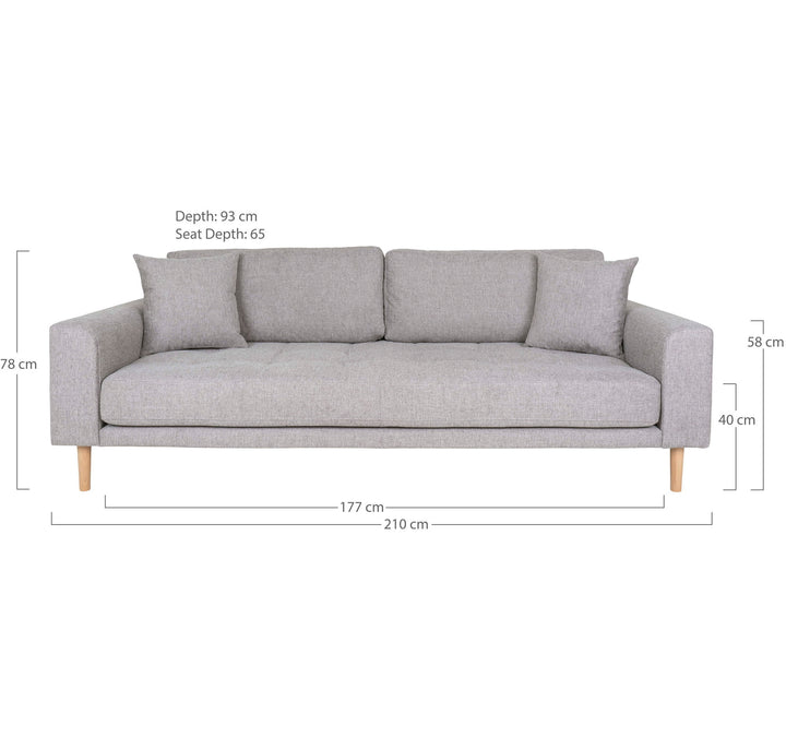 House Nordic Lido 3-sitssoffa Ljusgrå – miljöbild – HOU-1301750