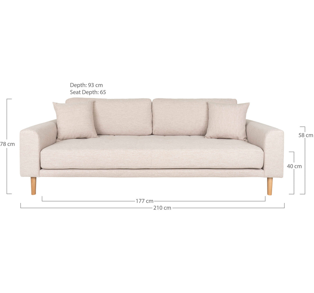 House Nordic Lido 3-sitssoffa Sand – miljöbild – HOU-1301753