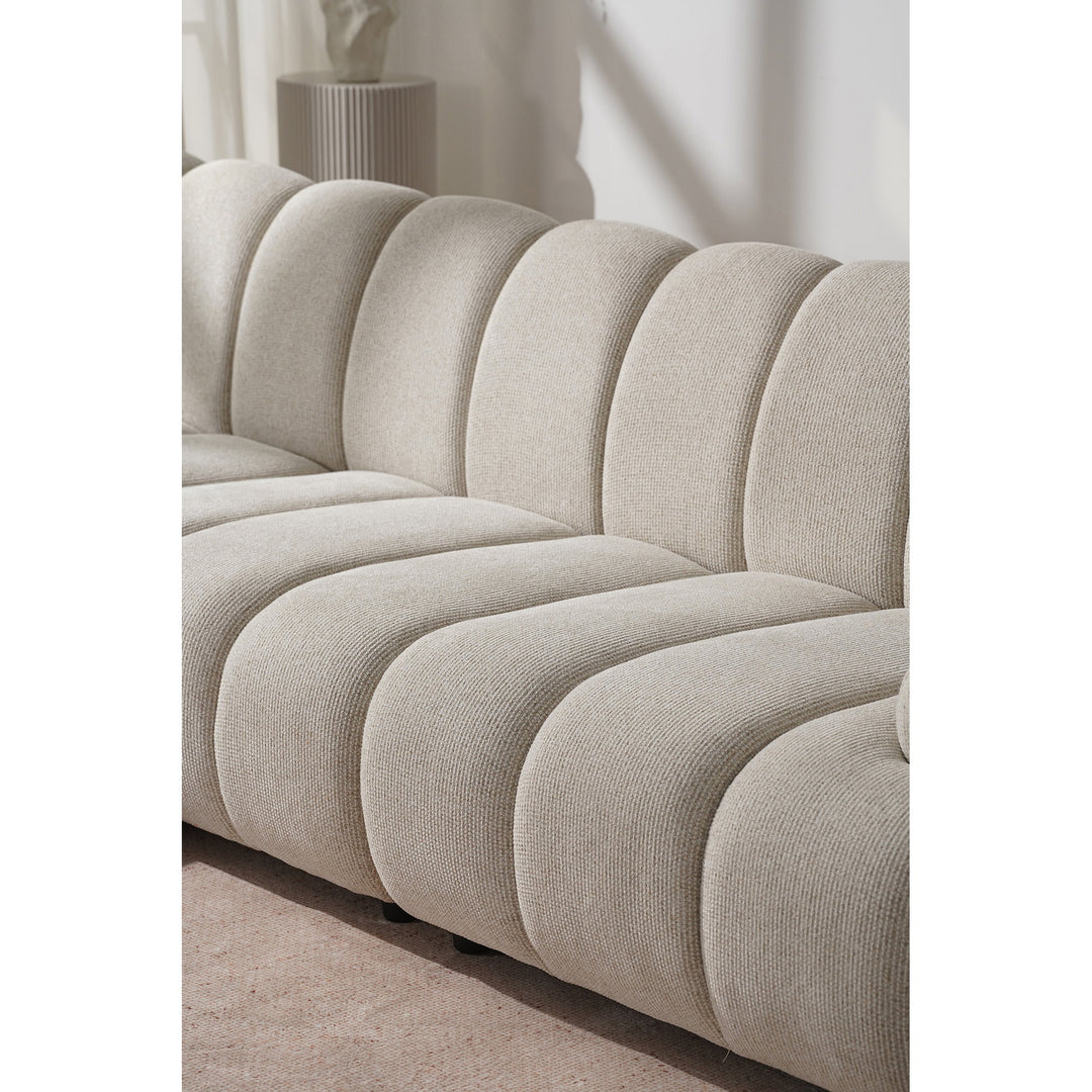 House Nordic Taza 3,5-sits modulsoffa med puff – vänster