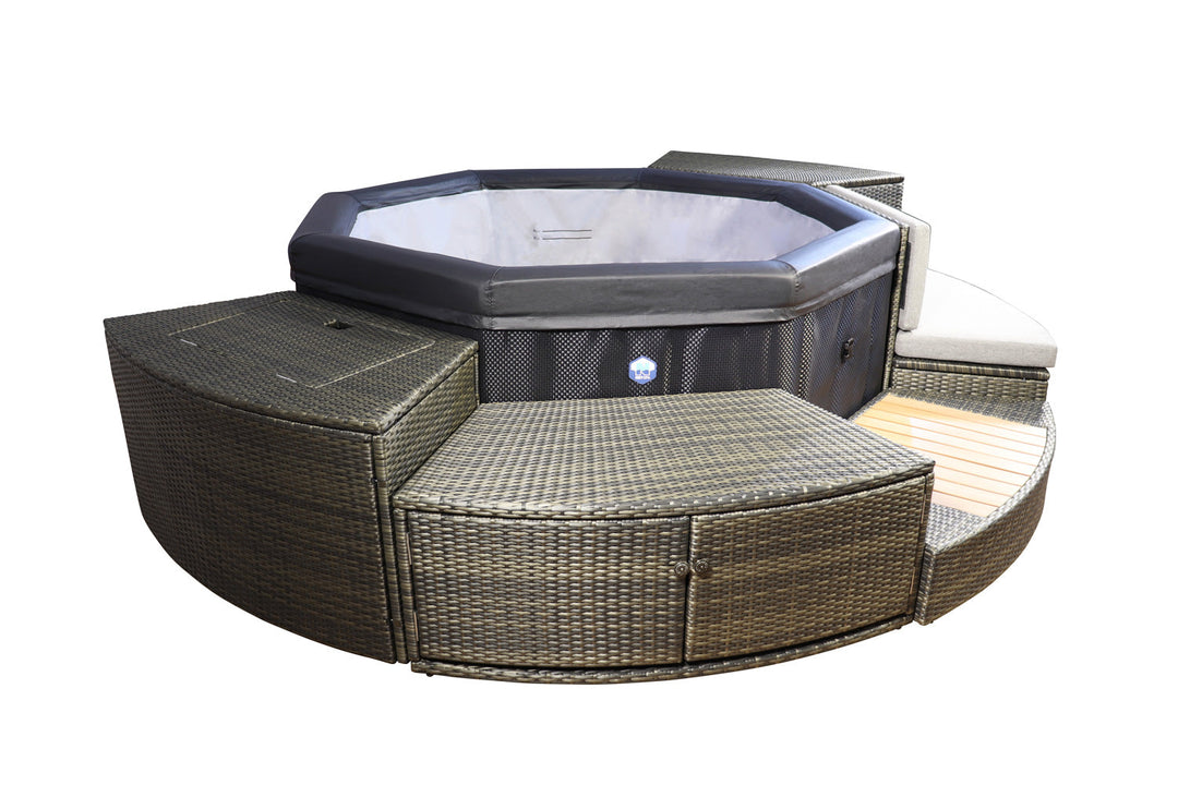 Furniture package for NetSpa Octopus 165 (193 cm) – 5 Modules in PVC &amp; Composite