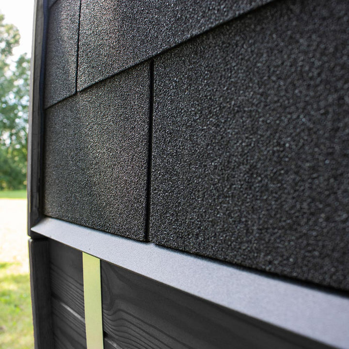Outdoor sauna in Thermowood Holl&