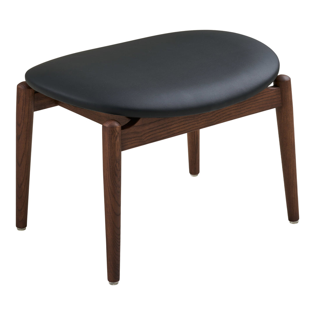 House Nordic Olvera fotpall mörkbrun/svart