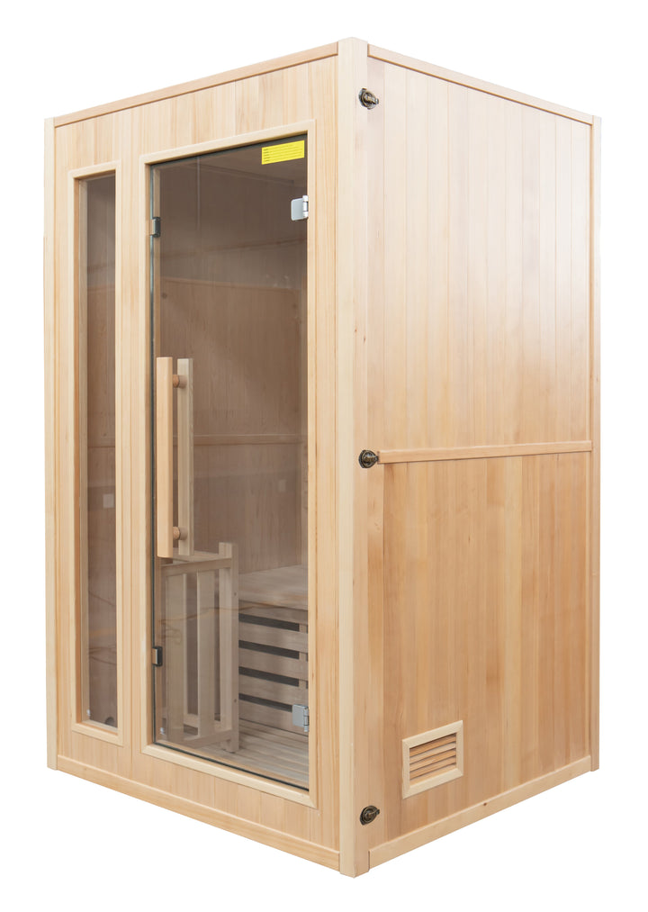 France Sauna Zen Traditionell Bastu 2 Personer – Komplett Paket med Harvia Aggregat