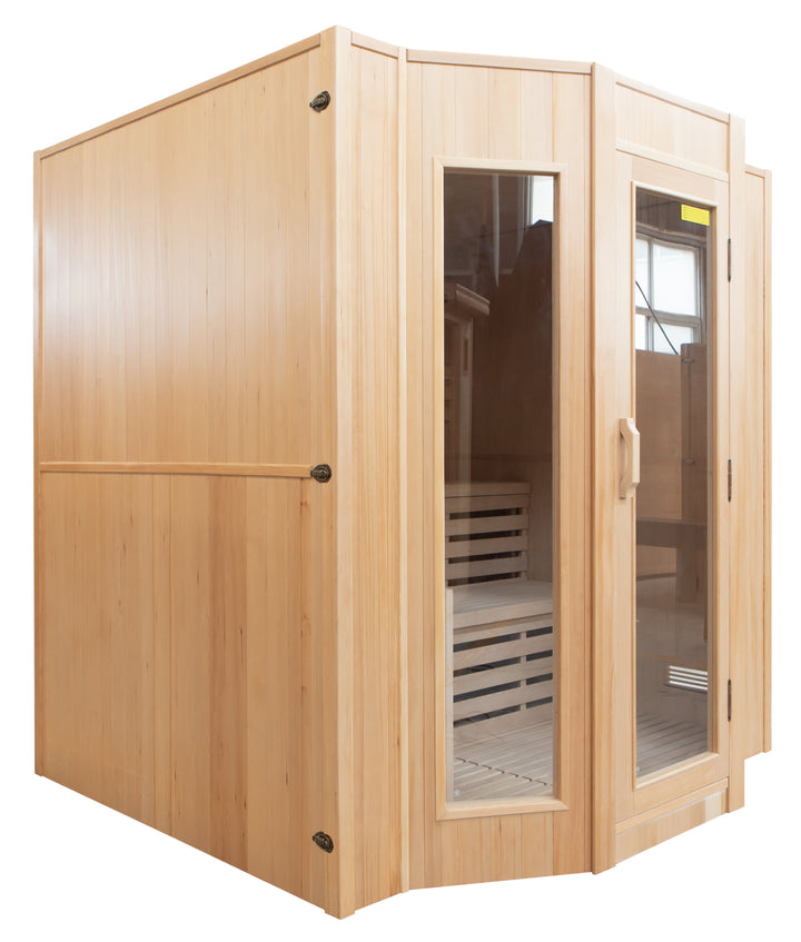 Sauna ZEN 6 personer – traditionell bastu med Harvia-aggregat