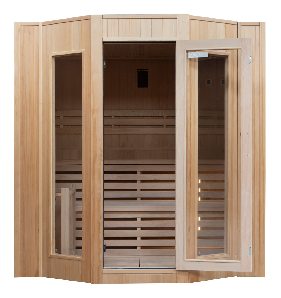Sauna ZEN 6 personer – traditionell bastu med Harvia-aggregat