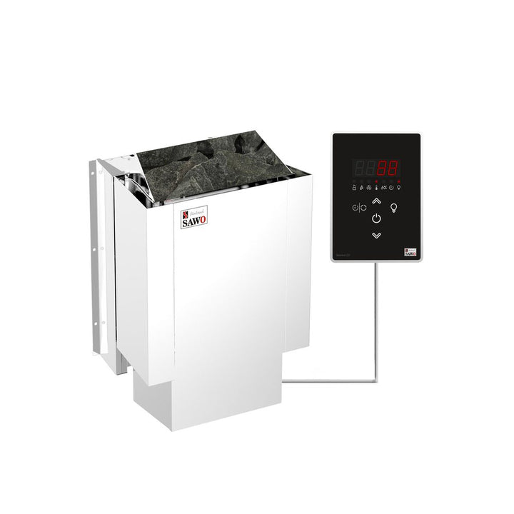 SAWO Electric Sauna Heater Stainless Steel Combi Nordex Mini with 1kW Steam Generator 3P-1P