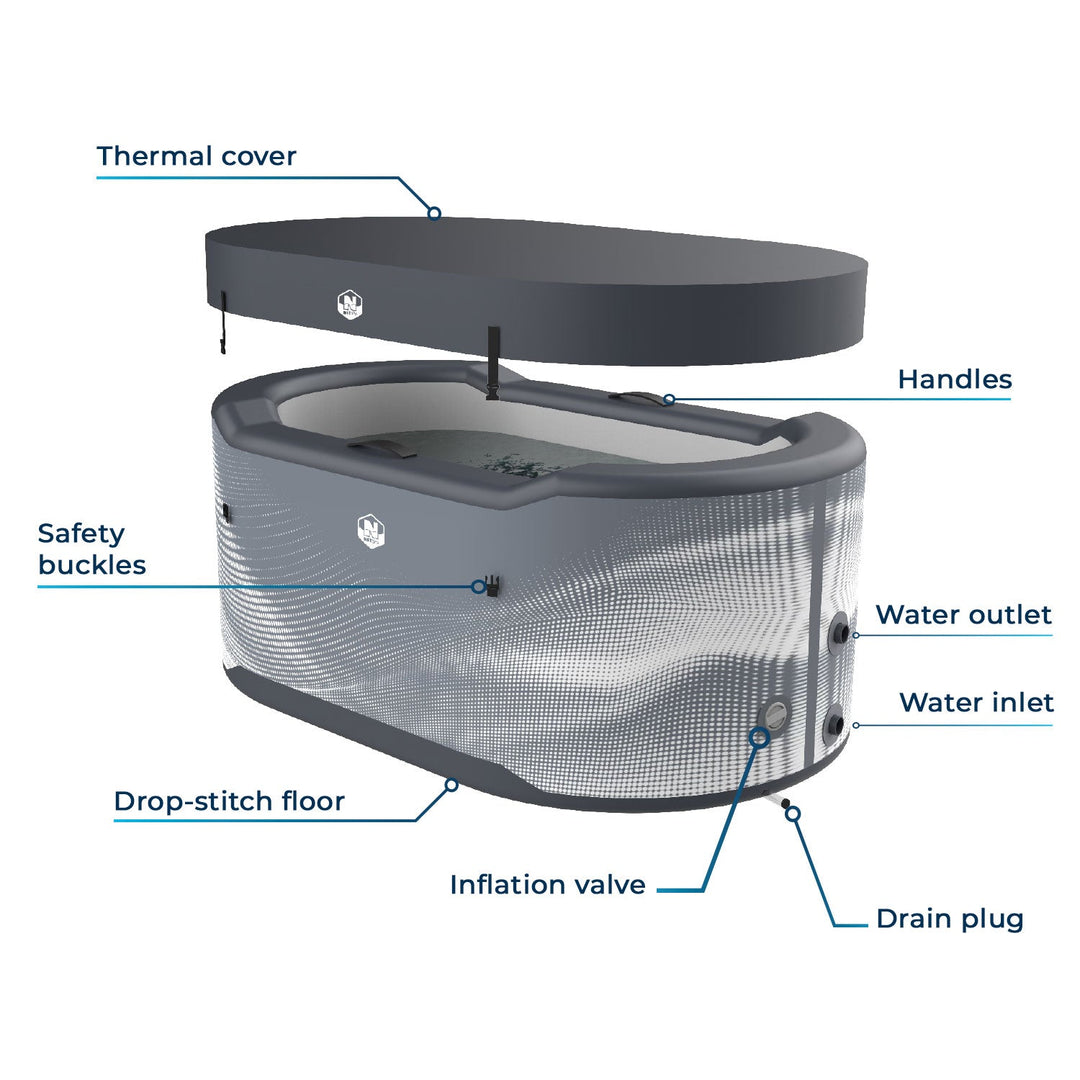 NetSpa Järvi Ice Bath with Chiller 3–40°C – 3 kW / 4 kW / 5 kW