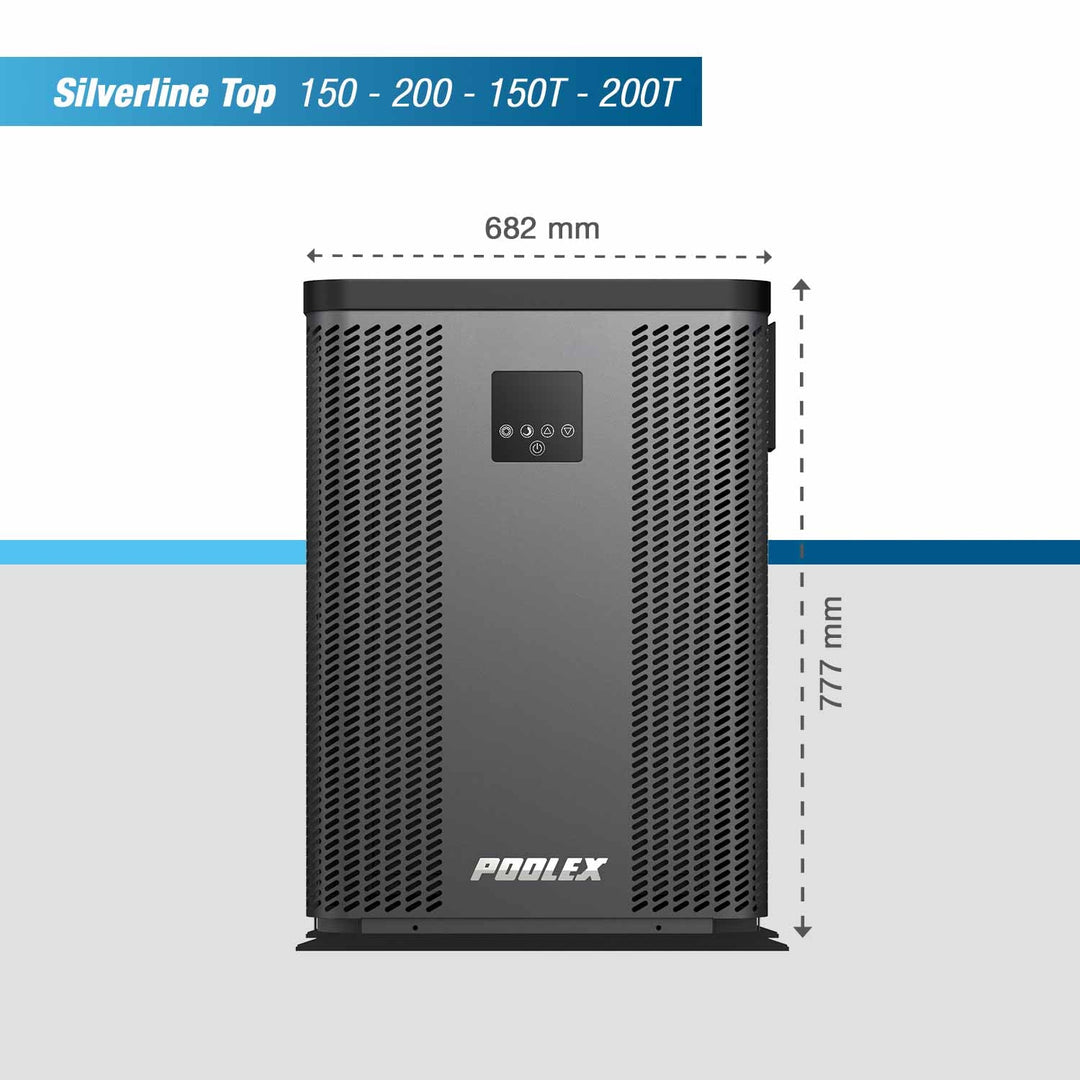 Poolex Silverline Top – Full Inverter poolvärmepump med vertikal ventilation