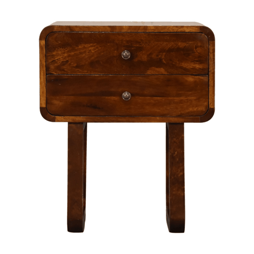 U-Curved Chestnut Nightstand-3