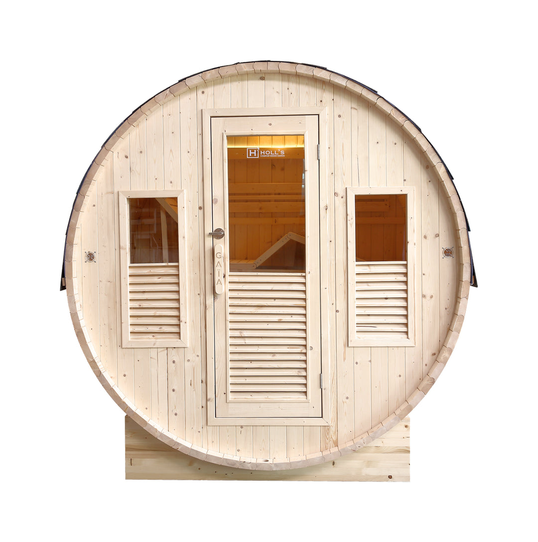 Sauna Gaïa Bella – Utomhusbastu i Massiv Gran (3 personer)