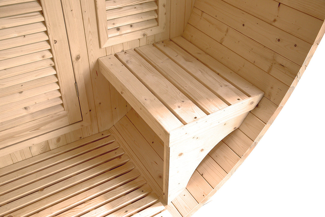 Sauna Gaïa Luna – Stor Utomhusbastu i Massiv Gran (6 personer)