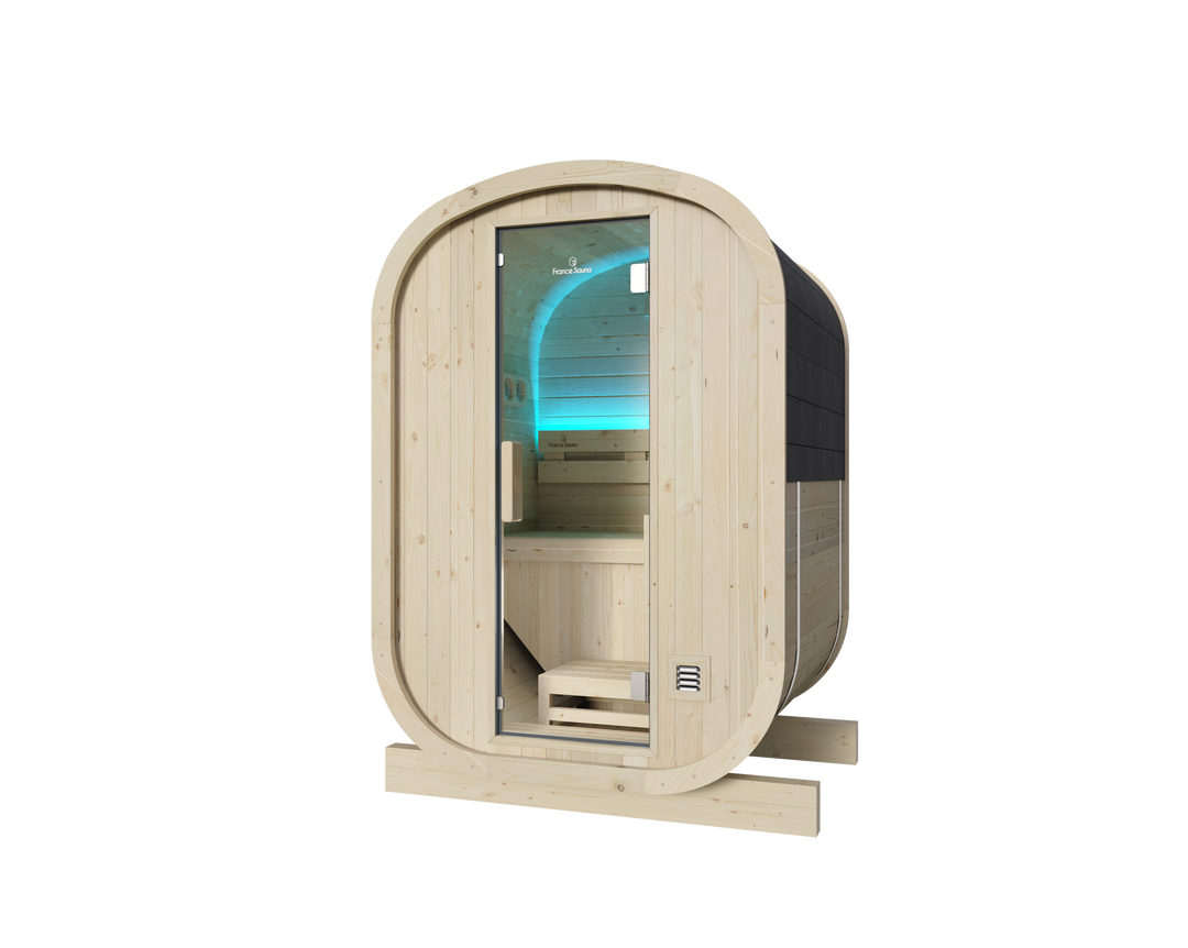 Sauna Gaïa Urban 2 People – Outdoor Sauna in Canadian Spruce (130x130 cm)