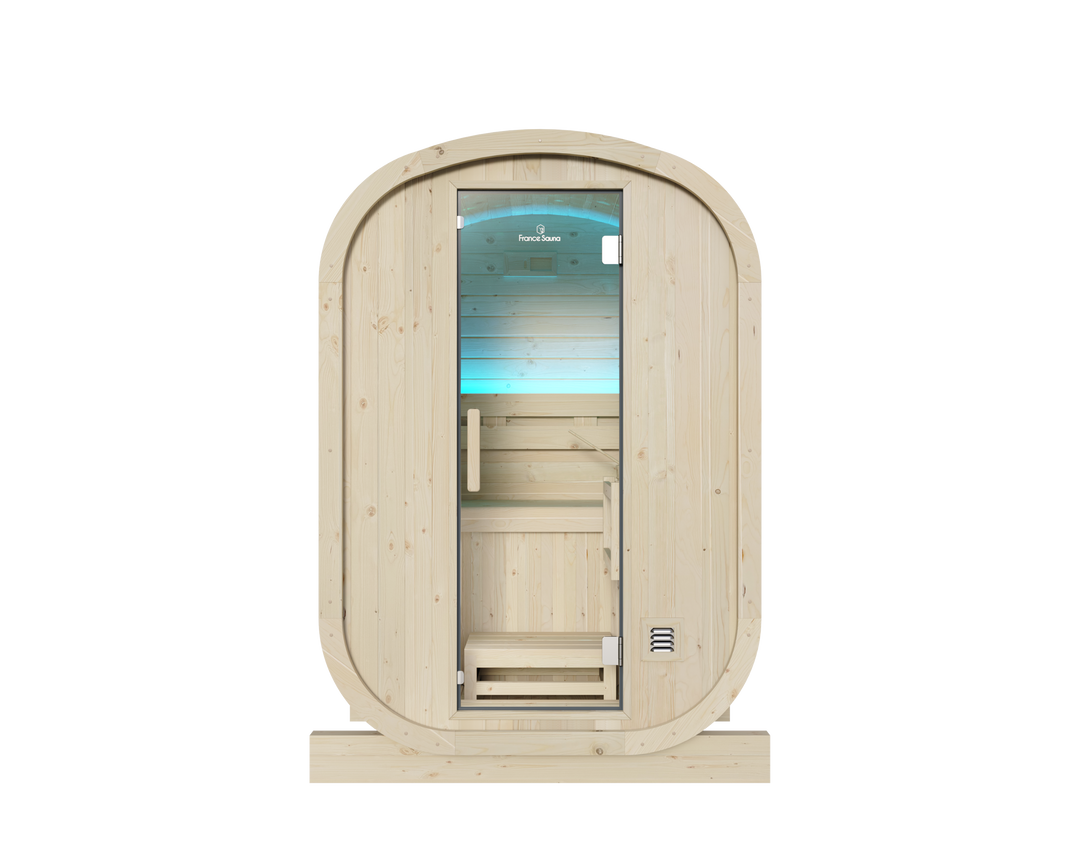 Sauna Gaïa Urban 2 People – Outdoor Sauna in Canadian Spruce (130x130 cm)