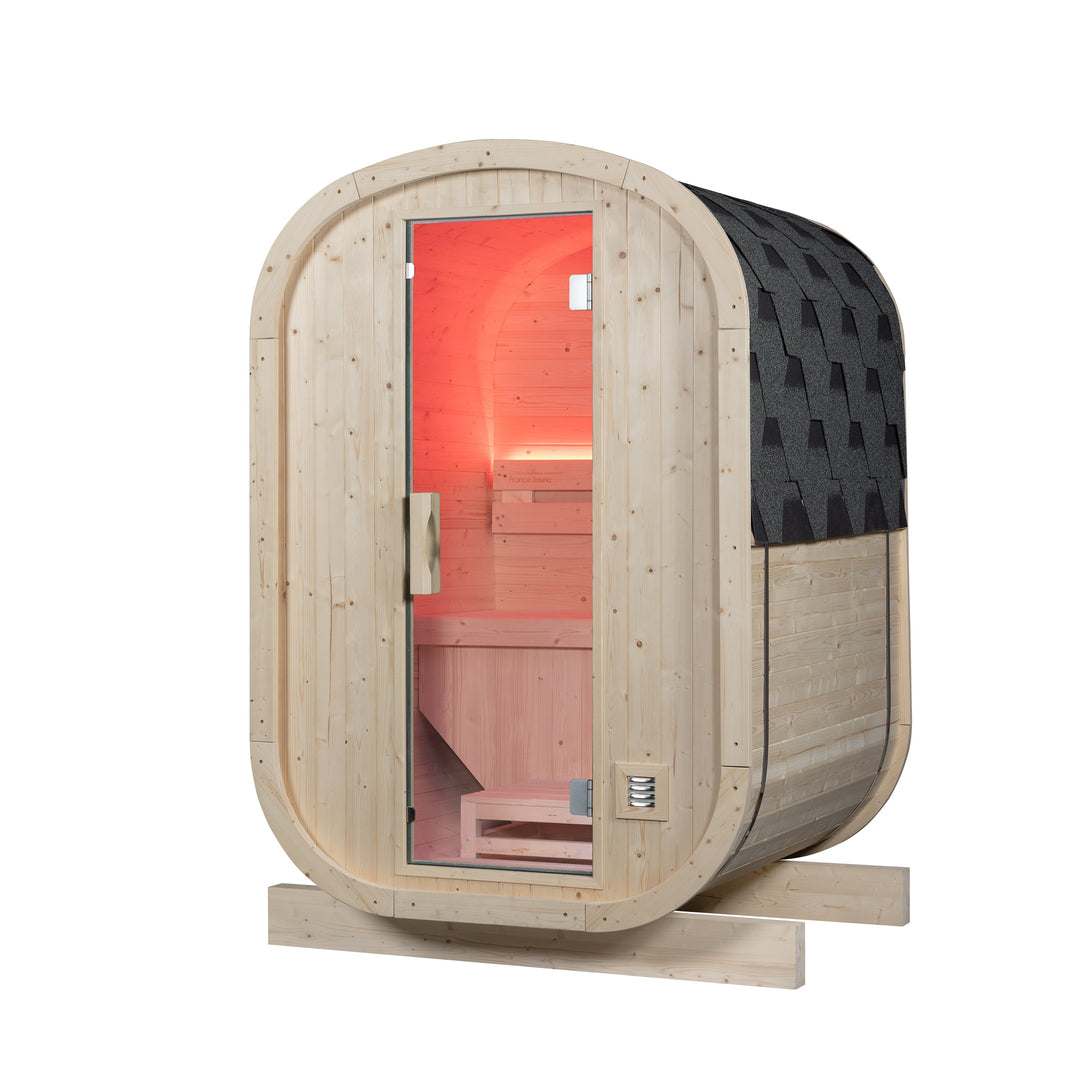 Sauna Gaïa Urban 2 People – Outdoor Sauna in Canadian Spruce (130x130 cm)