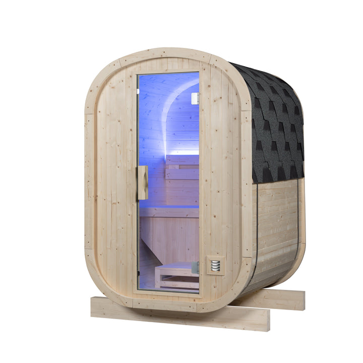 Sauna Gaïa Urban 2 People – Outdoor Sauna in Canadian Spruce (130x130 cm)