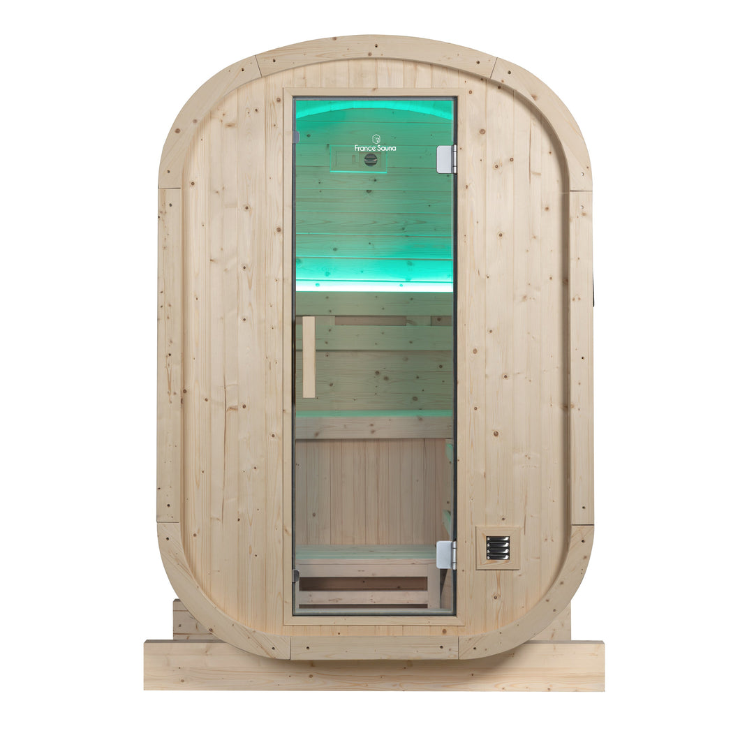 Sauna Gaïa Urban 2 People – Outdoor Sauna in Canadian Spruce (130x130 cm)