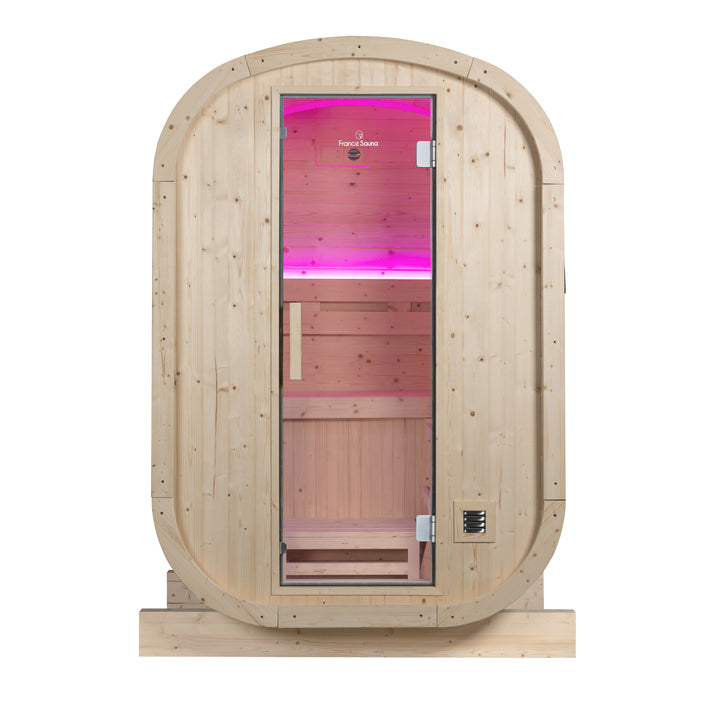 Sauna Gaïa Urban 2 People – Outdoor Sauna in Canadian Spruce (130x130 cm)