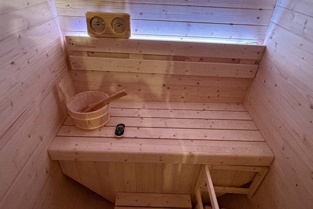 Sauna Gaïa Urban 2 People – Outdoor Sauna in Canadian Spruce (130x130 cm)