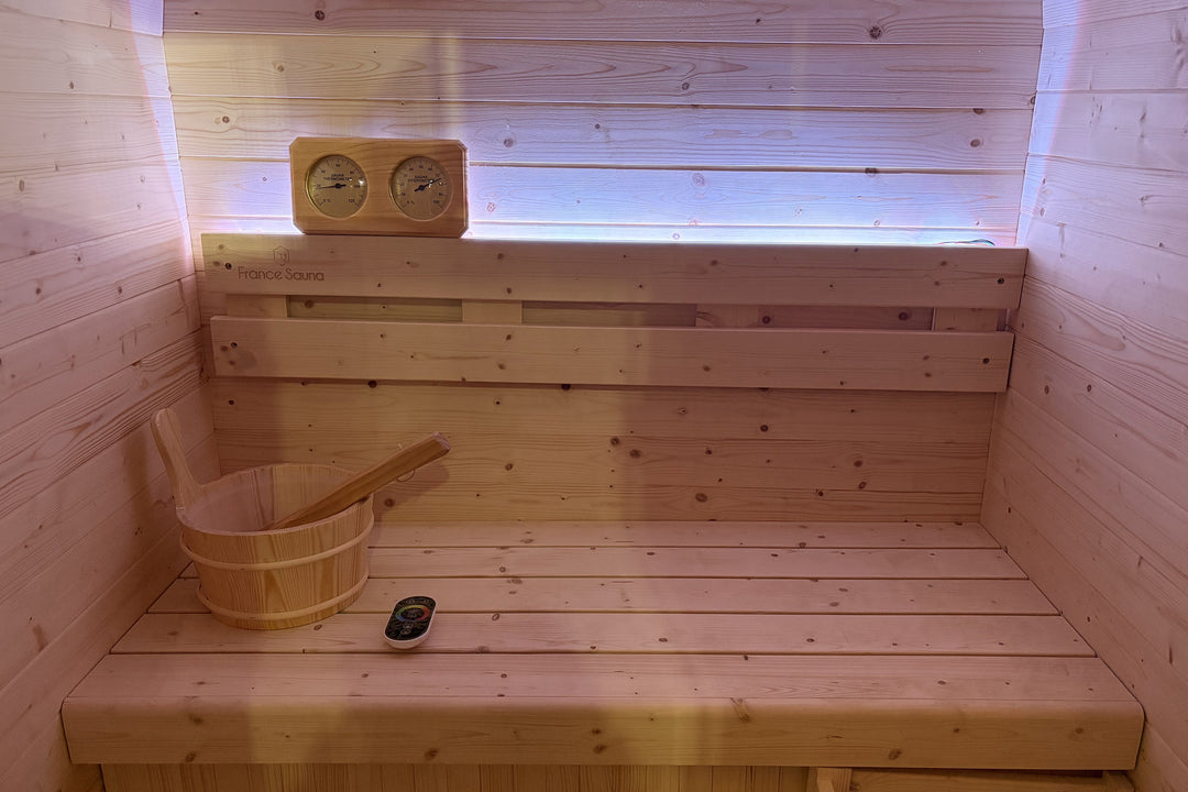 Sauna Gaïa Urban 2 People – Outdoor Sauna in Canadian Spruce (130x130 cm)