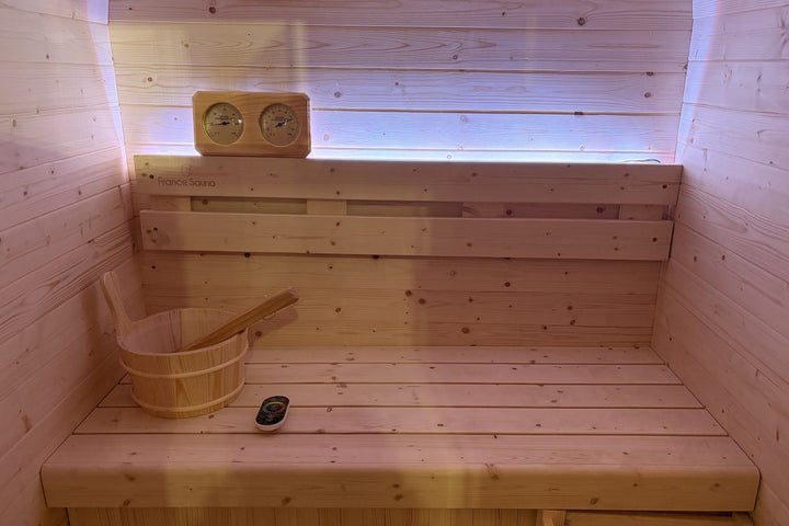 Sauna Gaïa Urban 2 People – Outdoor Sauna in Canadian Spruce (130x130 cm)