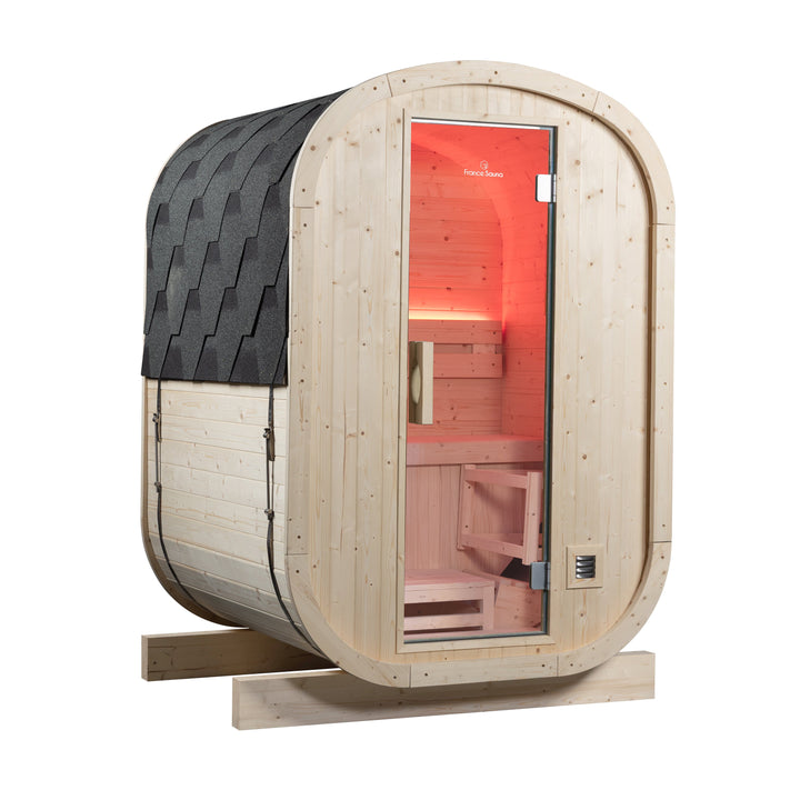 Sauna Gaïa Urban 2 People – Outdoor Sauna in Canadian Spruce (130x130 cm)