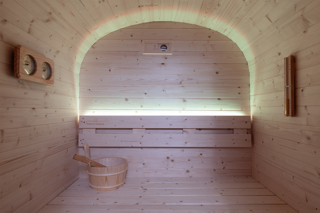 Sauna Gaïa Urban 2 People – Outdoor Sauna in Canadian Spruce (130x130 cm)
