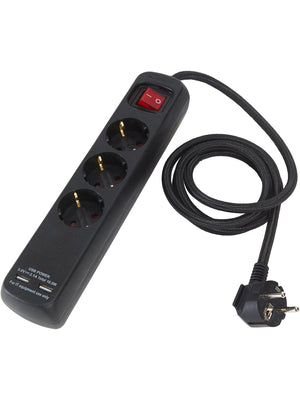 PR Home Power strip 3-way with USB