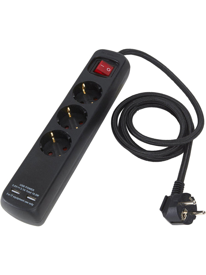 PR Home Power strip 3-way with USB