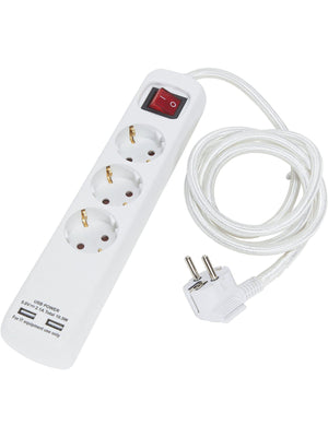 PR Home Power strip 3-way with USB