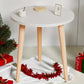 NNETM Minimalist Round White Coffee Table - Small and Space-Saving-3