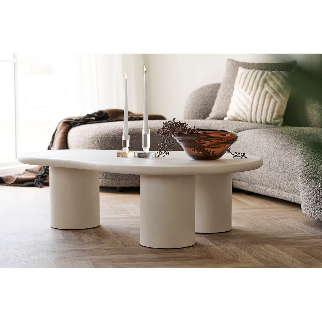 House Nordic Palmera soffbord i off-white cementlook